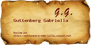 Guttenberg Gabriella névjegykártya